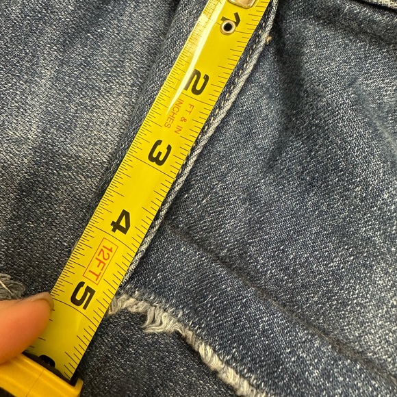 KanCan Renley Maternity Fringe Denim Shorts - Picture 6 of 6